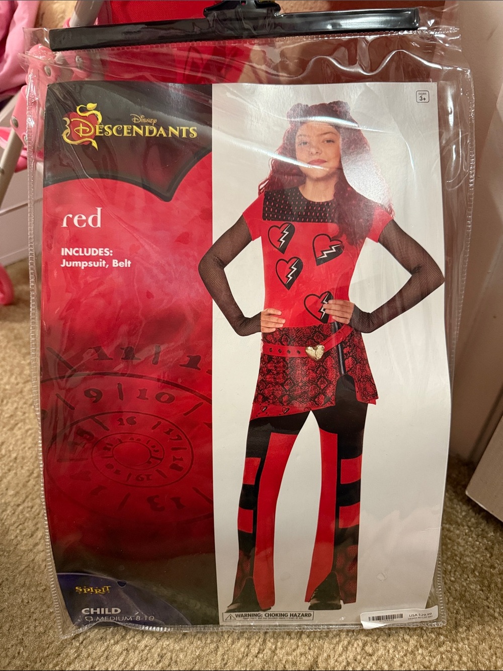 Spirit Descendants Red and Black Heartbreaker Jumpsuit Costume